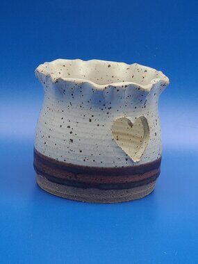 Vintage Tollefson Northwest Studio Pottery Open Heart Tea Light Votive